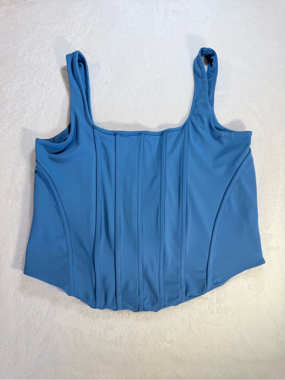 Express Blue Structured Corset-Style Tank